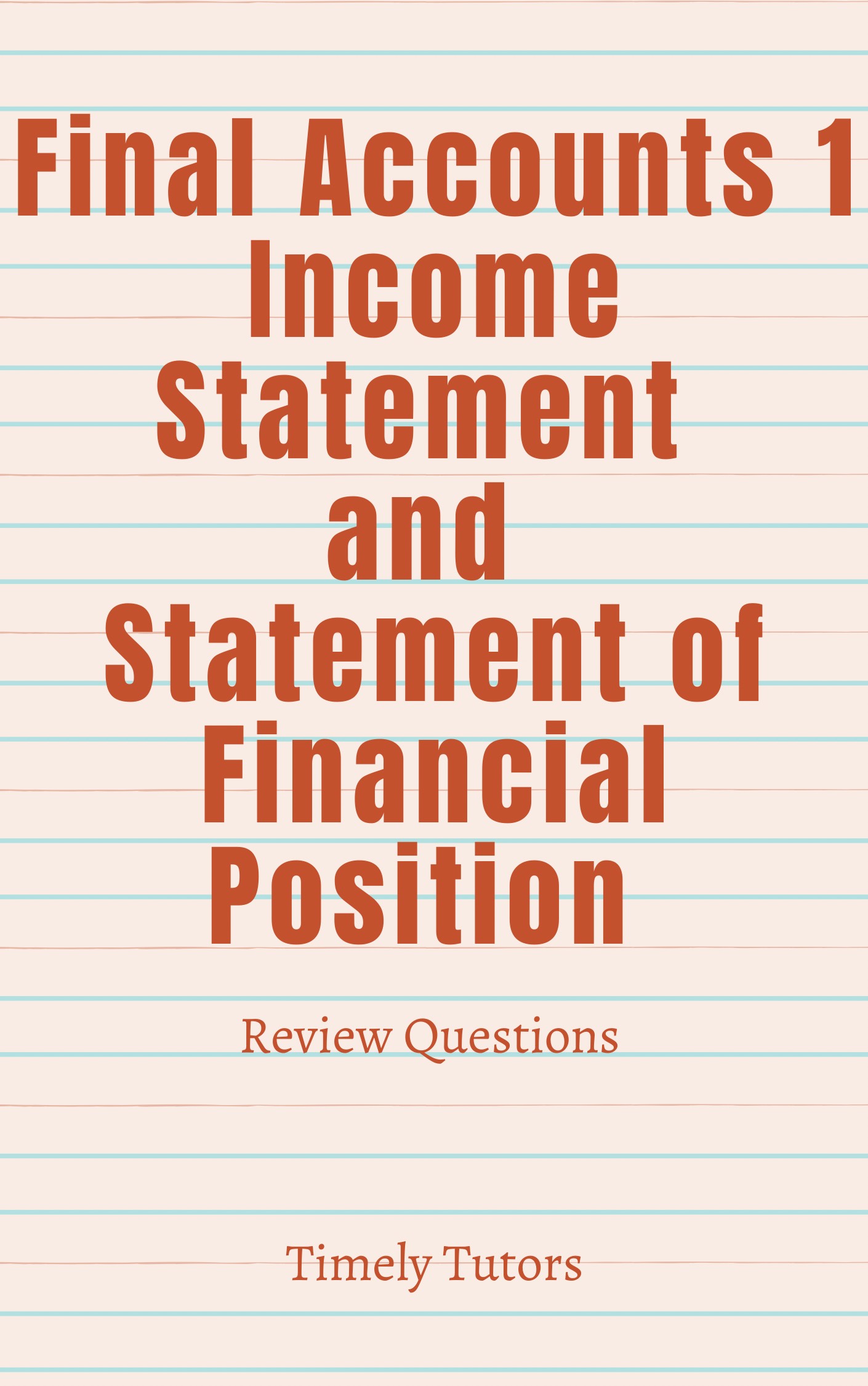 Final Accounts Questions